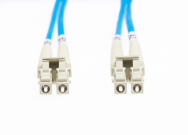 5m Lc-Lc OM4 Multimode Fibre Optic Cable: Blue FL.OM4LCLC5MB
