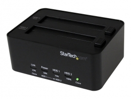 STARTECH.COM 1 TO 1 SATA HDD/SSD DUPLICATOR/ERASER, 2.5" /3.5",SATA I/II/III, NO HOST, 2YR (SATDOCK2REU3)