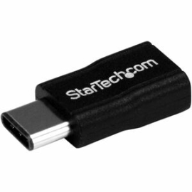 StarTech.com USB C To USB Micro B - USB Type C To USB M / F - USB 2.0 - USB C Connector - USB-C To USB Micro B Adapter - 1 X 24-pin Type C USB 2.0 USB Male - 1 X 5-pin Micro Type B USB 2.0 Micro USB Female - Nickel Connector - Black USB2CUBADP