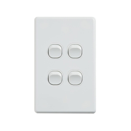 4C | Classic 4 Gang Switch 250V 16AX | Vertical 040.000.0298