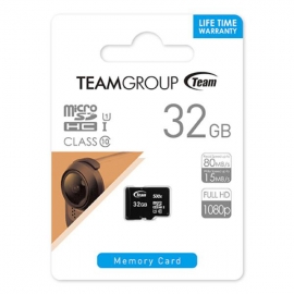 Team Micro SDHC 32GB Class10 UHS-I Retail W/1 Adapter TUSDH32GCL10U03