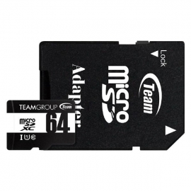 Team Group Micro SDXC UHS-I U1 C10 64 GB Memory Card. TUSDX64GCL10U03