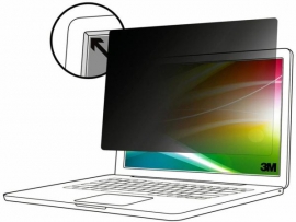 3M Bright Screen Privacy Filter for 14&quot; Full Screen Laptop with 3M COMPLY Adhesive Strips, 16:9 BP140W9E