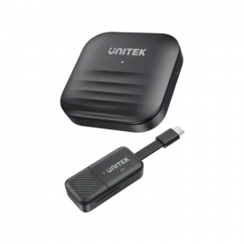 Unitek USB-C Wireless HDMI Extender Kit, Max. 1920, *1080@60Hz, Up to 50M, Gift Box, Network: 2.4G+5G, Android / Windows / iOS/ Mac, Black V1184A01