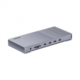 Unitek USB4 40Gbps Triple Display Docking Station, 1x 5Gbps, 2x 10Gbps, 1x PD20W, 1x Host, Grey D1117AGY01-AU