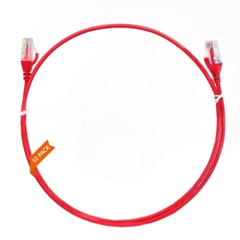 1.5m CAT6 Ultra Thin Lszh Ethernet Network Cable | 50 Pack Red 004.004.1004.50PACK