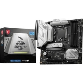 MSI MAG Gaming Desktop Motherboard - Intel B760 Chipset - Socket LGA-1700 - Micro ATX - Pentium Gold, Celeron, Core Processor Supported - 128 GB DDR5 Sdram Maximum RAM - Dimm, Udimm - 4 x Memory Slots - Gigabit Ethernet - Ieee 802.11 a/b/g/n/ac/ax - H MA