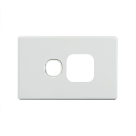 4C | Elegant Single Power Point Cover Plate- White 040.0.0116