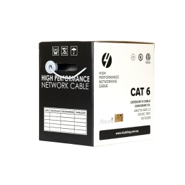 CAT6 Ethernet Cable Reel Box Utp LAN Cable W/ Solid Conductor | 305m White SLD.C6UTP.WHITE.R