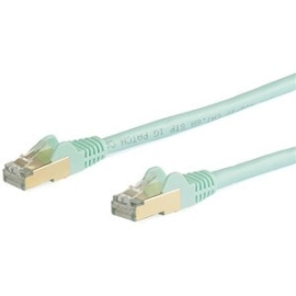 StarTech.com 10m CAT6a Ethernet Cable - Aqua - RJ45 Snagless Connectors - CAT6a Stp Cord - Copper Wire - Network Cable (6ASPAT10MAQ) - CAT6a Ethernet Cable Meets Category 6a Patch Cable Specifications For A 10Gb Connection - Tested For Up To 1000MHz Freq
