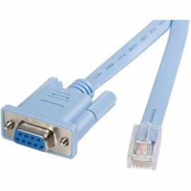 StarTech.com Cisco Console Router Cable - RJ45 (m) - DB9 (f) - 6 Ft - Cable For Network Device, Notebook, Router - First End: 1 X Rj-45 Network - Male - Second End: 1 X 9-pin Db-9 Serial - Female - Blue DB9CONCABL6