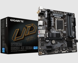 B760 M-ATX Motherboard: 1700 Socket For Intel 14th/13th/12th Gen. Processors 4x DDR4, 4x Sata 6Gb/s, PCIe 4.0, 2x M.2 Gen4, USB 3.2, 2.5GbE LAN, Wi-Fi 6E + Bluetooth 5.3, Realtek 7.1 Audio, HDMI/2xDP B760M DS3H AX DDR4