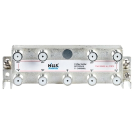 8 Way Splitter F Type 5-2400MHz All Ports Power Pass **Dc Only** 008.008.1008