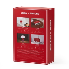 Lexon Gift Set Pantone - Includes Mino+ Mini Speaker, Flip Classic Clock, Mina M Lamp, Thykho 3 Speaker - 2035 Red LD-LBPT01-R