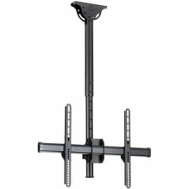 StarTech.com Tv Ceiling Mount, Full-Motion Hanging Single Screen Vesa Mount For 32"-75" TVs / Displays - Height Adjustable Telescopic Pole - Full Motion Single Tv Ceiling Mount For Vesa Displays Up To 75" - Adjust. Telescopic Pole, 1.8' - 3' (50 - 90cm)