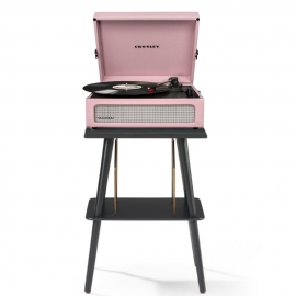 Crosley Voyager Bluetooth Portable Turntable + Crosley Turntable Stand Bundle - Amethyst CRIW8017BST-AM4