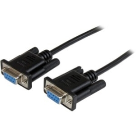 StarTech.com 2m Black DB9 RS232 Serial Null Modem Cable F/F - Cable For Modem - First End: 1 X 9-pin Db-9 Rs-232 Serial - Female - Second End: 1 X 9-pin Db-9 Rs-232 Serial - Female - Shielding - Nickel Plated Connector - 28 Awg - Black SCNM9FF2MBK