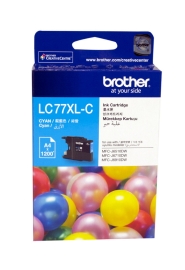 Brother Lc-77Xlc Cyan Super High Yield Ink Cartridge- Mfc-J6510Dw/J6710Dw/J6910Dw/J5910Dw - Up To 1200 Pages LC-77XLC