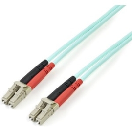 StarTech.com 3m (10ft) Lc/Upc To Lc/Upc OM3 Multimode Fiber Optic Cable, Full Duplex 50/125 Zipcord, 100G, Lszh Fiber Jumper Cord - 3m (9.8ft) OM3 Multimode Lc/Lc-Upc Fiber Cable; 1/10/40/100 Gbps Full Duplex; 50/125um Core W/ Aramid Sheath; Bandwidth: 2