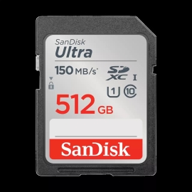 SanDisk Ultra Sdxc, Sdunc 512GB, C10, Uhs-I, 150MB/s R, 4x6, 10Y SDSDUNC-512G-GN6IN