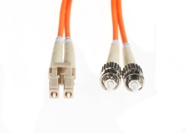 20m Lc-St OM1 Multimode Fibre Optic Cable: Orange FL.OM1LCST20M