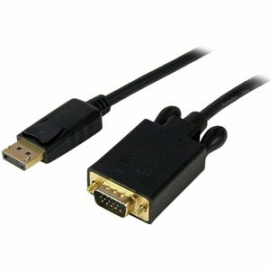 StarTech.com 6ft (1.8m) DisplayPort To VGA Cable, Active DisplayPort To VGA Adapter Cable, 1080p Video, DP To VGA Monitor Converter Cable - Cable For Projector, Tv, Workstation - First End: 1 X 20-pin DisplayPort 1.2 Digital Audio/Video - Male - Second E