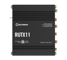 Teltonika RUTX11 Industrial Cellular Router, 4G Lte Cat 6, Dual Sim With Auto Failover, Backup Wan, Dual Band WiFi, Bluetooth Le, Psu Included RUTX11200200
