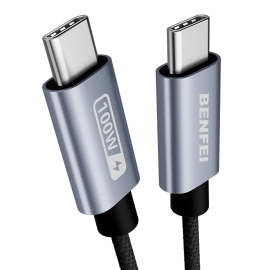 Benfei 351Sl-6F 100W Usb-c To Usb-c Fast Charging Cable Aluminum Shell Tangle-Free Silicone ELEBEN351SL6F