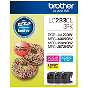 LC233 Colour Value Pack 1XCYAN 1X Magenta 1X Yellow LC-233CL-3PKS