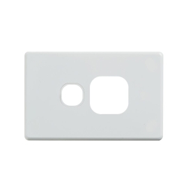 4C | Classic Single Power Point Cover Plate - White 040.000.0028