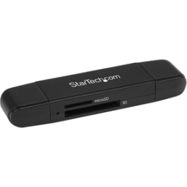 StarTech.com USB 3.0 Memory Card Reader For Sd And MicroSD Cards - USB-C And USB-A - Portable USB Sd And MicroSD Card Reader - Access Multiple Types Of Flash Memory Cards On A USB-C Or USB-A Phone, Tablet, Or Laptop - USB Memory Card Reader For Sd & Micr
