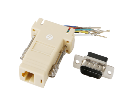 RJ45F To DB9M Adaptor - Re-wireable 005.006.0050