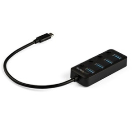 StarTech.com 4 Port USB C Hub - 4x USB 3.0 Type-A With Individual On/Off Port Switches - SuperSpeed 5Gbps USB 3.2 Gen 1 - Bus Powered - Uasp Support - 4 Total USB Port(s) - 4 USB 3.0 Port(s) HB30C4AIB