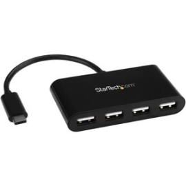 StarTech.com USB Hub - USB Type C - External - Black - 4 Total USB Port(s) - 4 USB 2.0 Port(s) - Mac, Pc, Linux ST4200MINIC