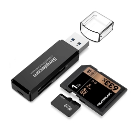 Simplecom CR301B 2 Slot SuperSpeed USB 3.0 Card Reader CR301B