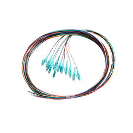 Fibre Pigtail Lc OM4 Multimode 2m - 12 Pack Rainbow - Aqua Connector | Backward Compatible With OM3 015.012.1408
