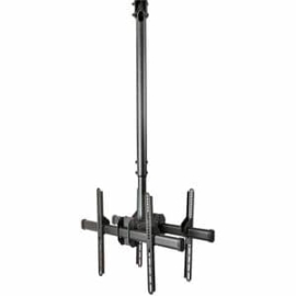StarTech.com Dual Tv Ceiling Mount, Back-to-Back Hanging Dual Screen Vesa Pole Mount For 32"-75" TVs - Height Adjustable Telescopic Pole - Adjustable Back-to-back Dual Tv Ceiling Mount W/ Telescopic Pole For Large Vesa Mount Displays/curved TVs Up To 75i