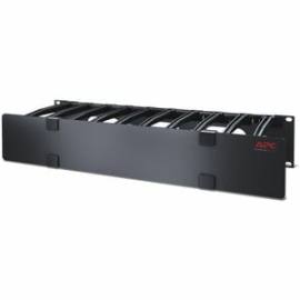 APC NetShelter Cable Management, Horizontal Cable Manager, 2U, Single Side With Cover, Black, 482.6 X 88.9 X 165.1 Mm AR8606
