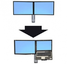 Ergotron Workfit S/ C Convert-to-lcd & Laptop Kit From Dual 97-617