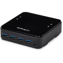 StarTech.com USB Switch - Micro USB - External - Black - 8 Total USB Port(s) - 8 USB 3.0 Port(s) HBS304A24A