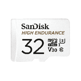 SanDisk High Endurance MicroSDHC Card,SQQNR 32G,Uhs-I, C10, U3, V30, 100MB/s R, 40MB/sW,SD Adaptor,2Y SDSQQNR-032G-GN6IA