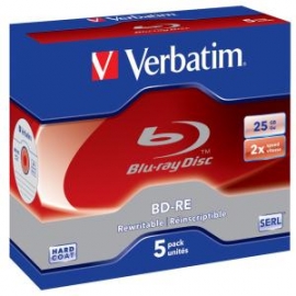 Verbatim 5pack Verbatim Blu Ray Bd-re 2x 25gb 43615