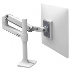 Ergotron LX Desk Mount LCD Monitor Arm Tall Pole Bright White Texture 45-537-216