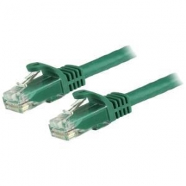 Startech Cable # Green Cat6 Patch Cord 1.5 m CAT6 Cable - Green CAT6 Patch Cord - Snagless RJ45 Connectors - 24 AWG Copper Wire - Ethernet - ETL  N6Patc150Cmgn