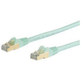 Startech Cable - Aqua Cat6A Cable 7.5 m CAT6a Cable - Aqua - RJ45 Ethernet Cable - Snagless - CAT6a STP Cord - Copper Wire - 10Gb 6Aspat750Cmaq