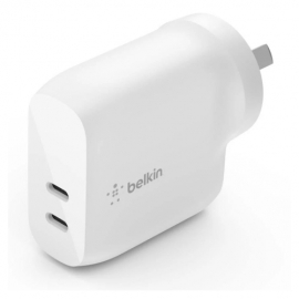 Belkin DUAL 20W USB-C HOME CHARGER WHITE WCB006AUWH
