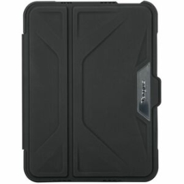 Targus Pro-Tek THZ913GL Carrying Case (Flip) For 21.1 Cm (8.3") Apple IPad Mini (6th Generation), IPad Mini (7th Generation) Tablet - Black - Shock Absorbing, Bump Resistant, Ding Resistant, Drop Resistant - Polycarbonate Body - Microfiber Interior Mater