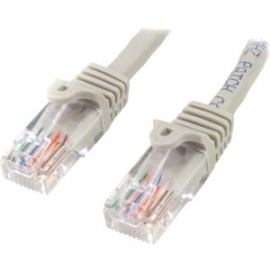 StarTech.com 0.5m Gray Cat5e Patch Cable With Snagless RJ45 Connectors - Short Ethernet Cable - 0.5 M Cat 5e Utp Cable - Make Fast Ethernet Connections With PoE Support - 0.5m Cat5e Patch Cable / Cat 5 Ethernet Cord / Cat5e Network Cable / Cat5e Utp Cabl
