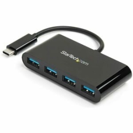 StarTech.com USB C Hub - 4 Port USB C To USB-A (4x) - Bus Powered USB Hub - USB Type C To USB Hub - USB-C To USB - USB 3.0 Type C - Turn A Laptop's USB Type-C Port Into Four USB Type-A Ports (5Gbps) Using This Bus-powered Hub - 4 Port USB Hub - USB C To