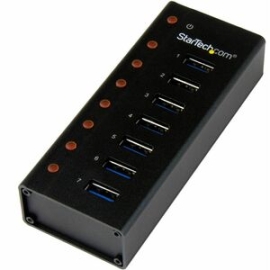 StarTech.com 7 Port USB 3.0 Hub - 5Gbps - Desktop Or Wall-mountable Metal Enclosure - 7 Total USB Port(s) - 7 USB 3.0 Port(s) ST7300U3M